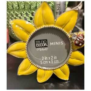 Mini Sunflower Ladybug Picture Frame 2”x 2”